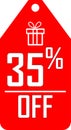 35% off Discount icon Vector graphics Royalty Free Stock Photo