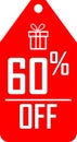 60% off Discount icon Vector graphics Royalty Free Stock Photo