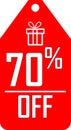 70% off Discount icon Vector graphics Royalty Free Stock Photo