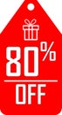 80% off Discount icon Vector graphics Royalty Free Stock Photo