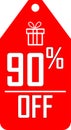 90% off Discount icon Vector graphics Royalty Free Stock Photo