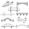 icon vector bridge template design trendy