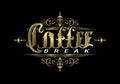 COFFEE BREAK word lettering custom style