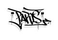 PARIS city graffiti tag style Royalty Free Stock Photo