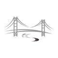 icon vector bridge template design trendy