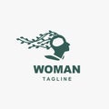 woman nature minimalis logo