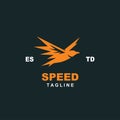 bird simple speed logo