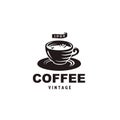 Classic Coffee shop with cup Vintage