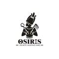 Silhouette of ancient egypt god osiris Royalty Free Stock Photo