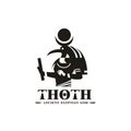 Ancient egyptian god thoth silhouette Royalty Free Stock Photo
