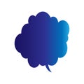 Comment Logo Icon illustrated with blue color