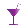 Fruit Juice icon illustrated with purple color Royalty Free Stock Photo
