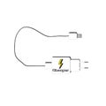 illustration charger with cable white background Royalty Free Stock Photo