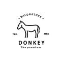 vintage retro hipster donkey logo