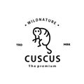 vintage retro hipster cuscus logo