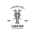 vintage retro hipster lobster logo Royalty Free Stock Photo