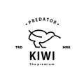 vintage retro hipster kiwi logo