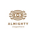 almighty eye logo icon vector