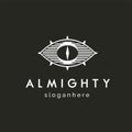 almighty eye logo icon vector