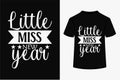 Little Miss New Year T-shirt Design