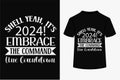 Shell Yeah, It\'s 2024! Embrace The Command Line Countdown T-shirt Design