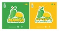 cute mango logo concept