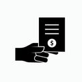 Bill Icon. Invoice, Payment Amount Symbol - Vector. Basic RGB. Royalty Free Stock Photo