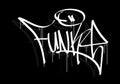 FUNKY word graffiti tag style Royalty Free Stock Photo