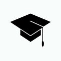 Graduation Cap Icon. Academy, College. Intellectual, Educated People SymbolBasic RGB
