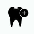 Strong Teeth Icon, Intact Symbol, Basic RGB.