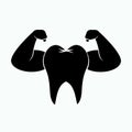 Strong Teeth Icon. Intact Symbol.Basic RGB.