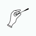 Swab Test Icon. Laboratory Analysis Symbol - Vector. Basic RGB. Royalty Free Stock Photo