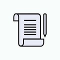 Terms of References Icon. TOR, Regulation Symbol - Vector. Basic RG Royalty Free Stock Photo