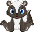 Cartoon cute baby skunk sitting Royalty Free Stock Photo