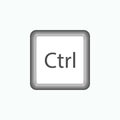 Control Button Icon. Button in Keyboard to Typewrite - Vector.