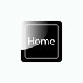 Home Button Icon. Symbol Button in Keyboard or Keypad to Typewrite - Vector