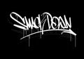 SMACKDOWN word graffiti tag style Royalty Free Stock Photo