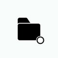 New Folder Icon. Symbol to Add Data Storage - Vector. Royalty Free Stock Photo