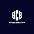 BCB letter logo creative design with vector graphic, simple and modern