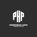 PHP letter logo creative design with vector graphic, simple and modern Royalty Free Stock Photo