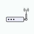 Router Icon. Wireless Device. Internet Connection Symbol. Royalty Free Stock Photo