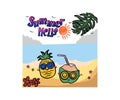 Hello Summer Paradise graphics design Royalty Free Stock Photo