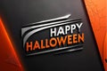 Illustrator logo with happy halloween writing with modern theme with spider web Royalty Free Stock Photo