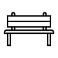 Bench icon vector basic RGB Royalty Free Stock Photo