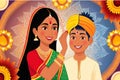 poster memperingati hari bhai dooj Royalty Free Stock Photo
