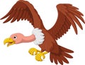 Illustration of cartoon vulture bird flying Royalty Free Stock Photo