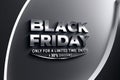 black friday sale sign on black background Royalty Free Stock Photo