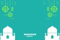 Clean and simple Ramadan background with hanging lanterns Royalty Free Stock Photo