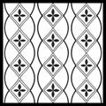 Luxurious Monochrome Floral Pattern Intricate Geometric Tile Design for Fashion, Carpet, Home DÃ©cor, and Digital Art Royalty Free Stock Photo