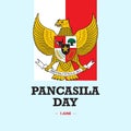June 1 Indonesian Pancasila Day Unity in Diversity, garuda pancasila indonesia Royalty Free Stock Photo